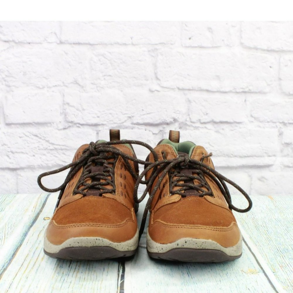 LL Bean Traverse Brown Leather Lace Up Low Top Trail Sneakers Shoes Size 10 M - Picture 4 of 10